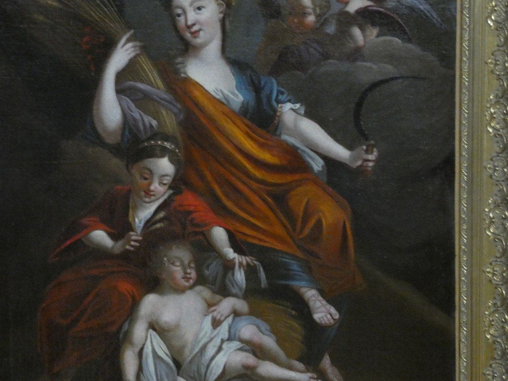 Cérès, allégorie de l’Été — huile sur toile, école française du XVIIIe siècle-photo-7