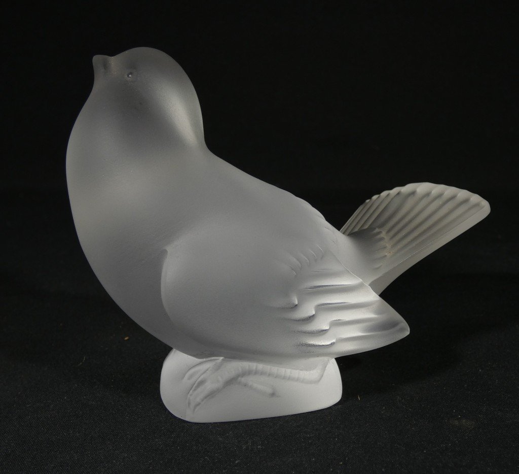 Lalique, Satin-finish Crystal Sparrow Figurine-photo-2