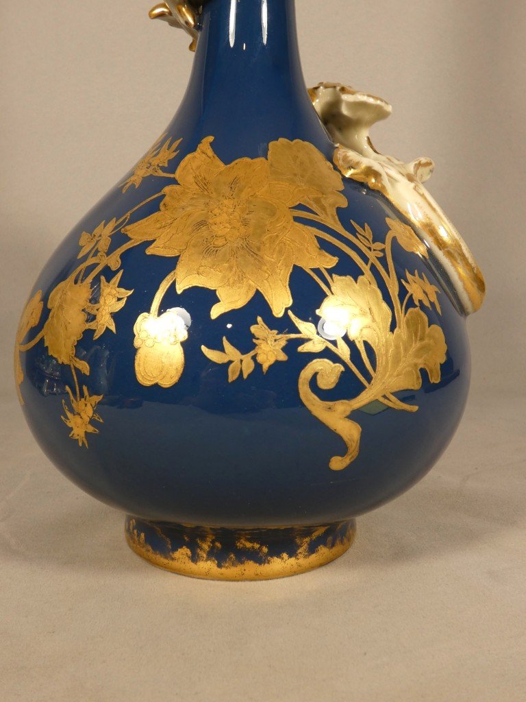 Art Nouveau Vase Made Of Limoges Porcelain, Jean Pouyat Factory, Circa 1900-photo-2