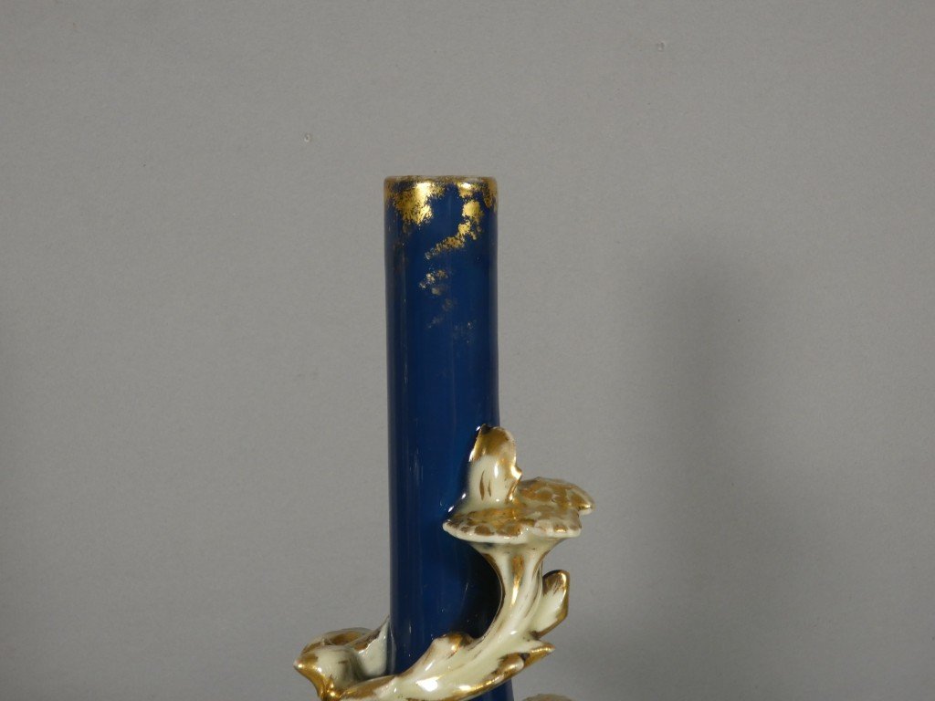 Art Nouveau Vase Made Of Limoges Porcelain, Jean Pouyat Factory, Circa 1900-photo-1