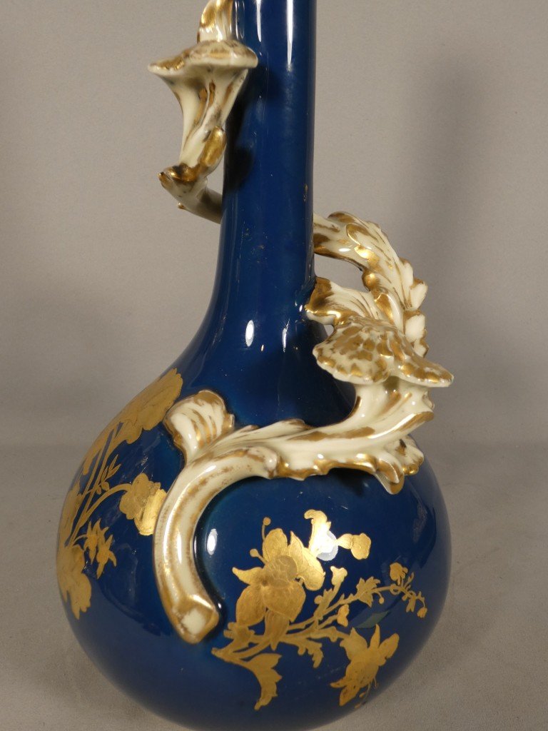 Art Nouveau Vase Made Of Limoges Porcelain, Jean Pouyat Factory, Circa 1900-photo-3
