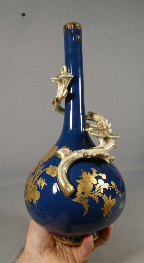 Art Nouveau Vase Made Of Limoges Porcelain, Jean Pouyat Factory, Circa 1900-photo-7