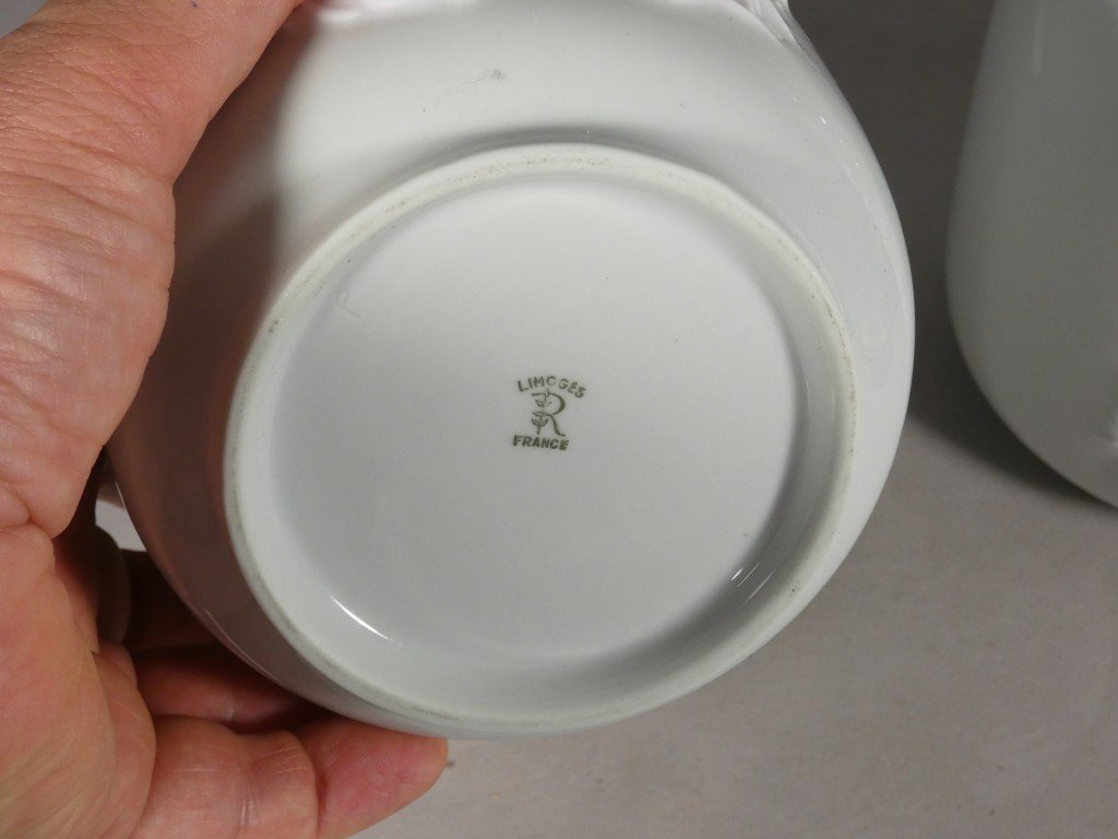"with Dragons," Raynaud Limoges, Pair Of Celadon And White Porcelain Vases, Paste-on-paste Technique-photo-4