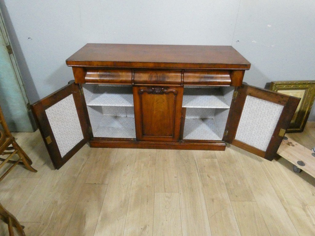 Toute petite enfilade anglaise en acajou -  époque XIX ème, buffet-photo-1