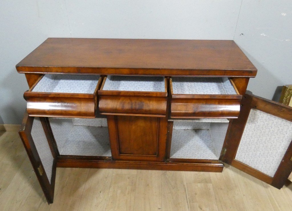 Toute petite enfilade anglaise en acajou -  époque XIX ème, buffet-photo-2