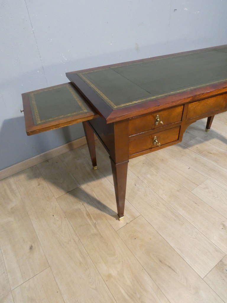 Bureau plat  Directoire en acajou et placage, époque début XIX ème-photo-3