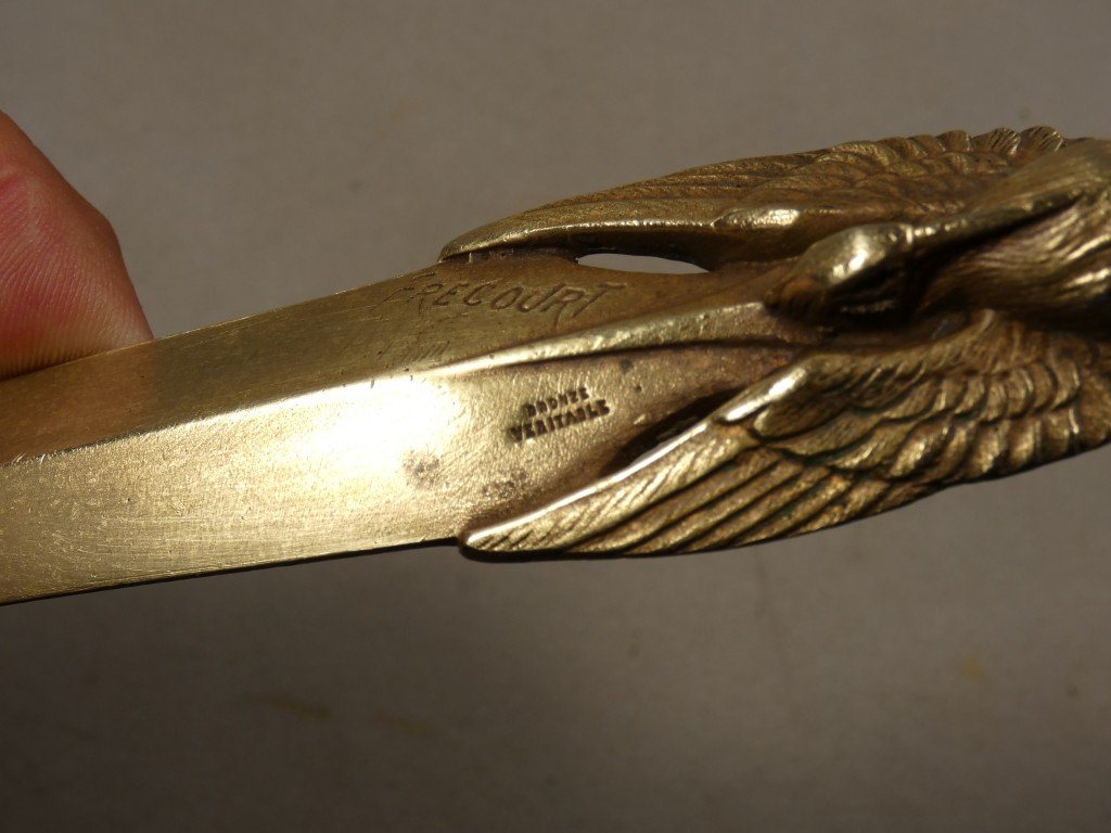 Maurice Frécourt (1890–1961), Bronze Paper Cutter Featuring A Heron, Circa 1920-photo-4