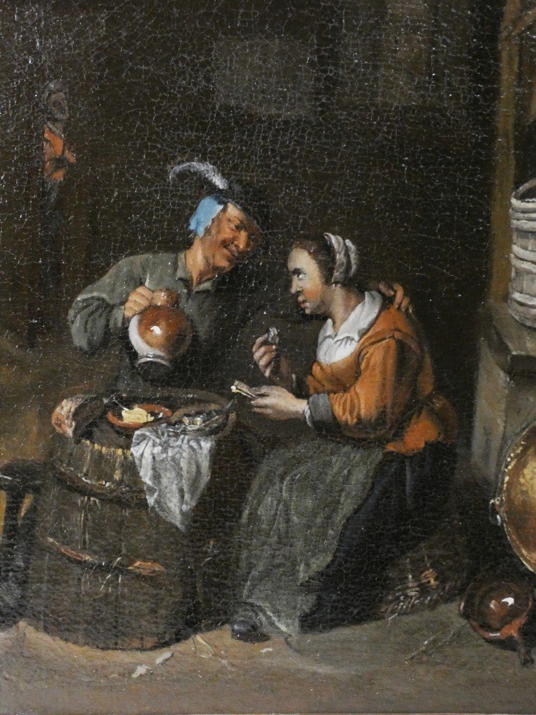 Cabaret Scene – 18th-century Northern School, In The Style Of David Teniers-photo-3