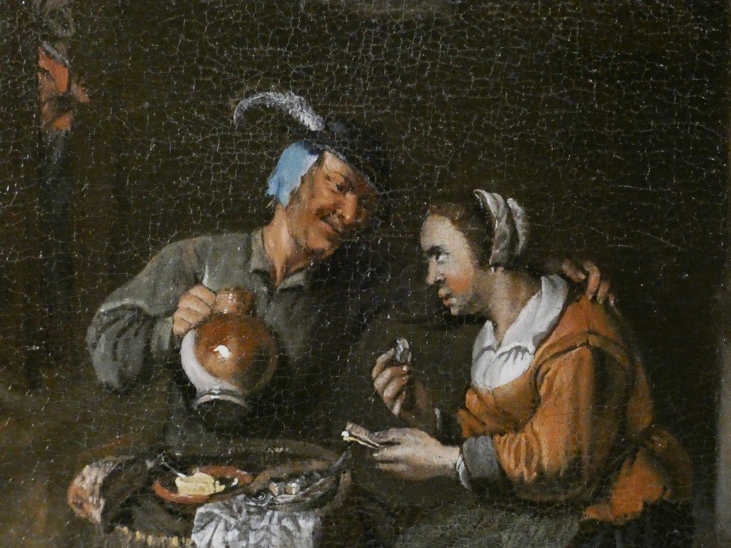 Cabaret Scene – 18th-century Northern School, In The Style Of David Teniers-photo-1