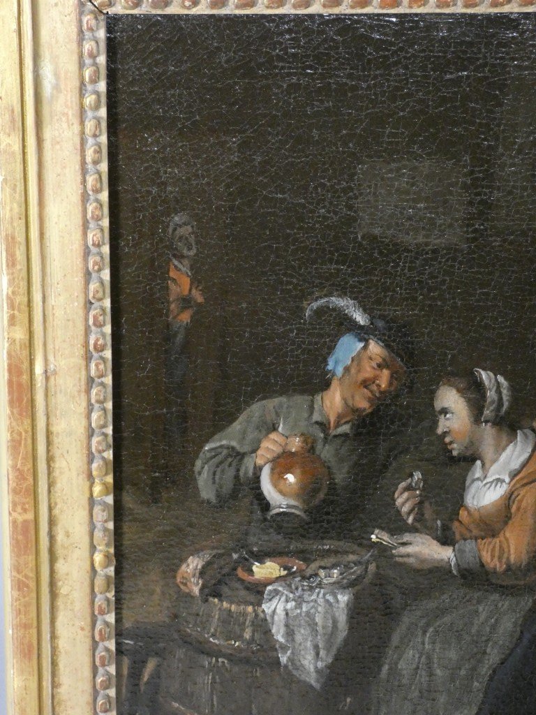Cabaret Scene – 18th-century Northern School, In The Style Of David Teniers-photo-2