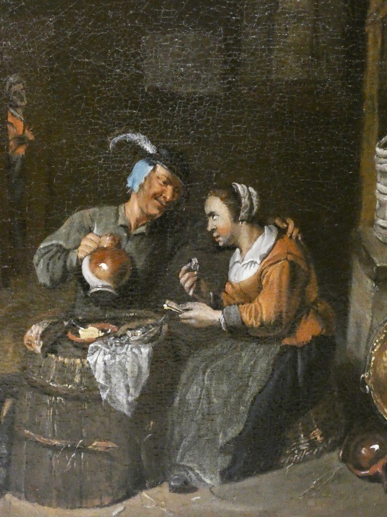 Cabaret Scene – 18th-century Northern School, In The Style Of David Teniers-photo-3