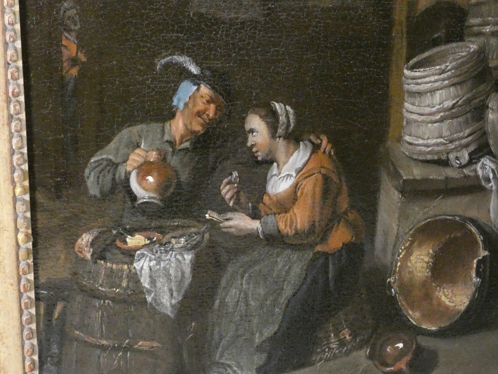 Cabaret Scene – 18th-century Northern School, In The Style Of David Teniers-photo-4