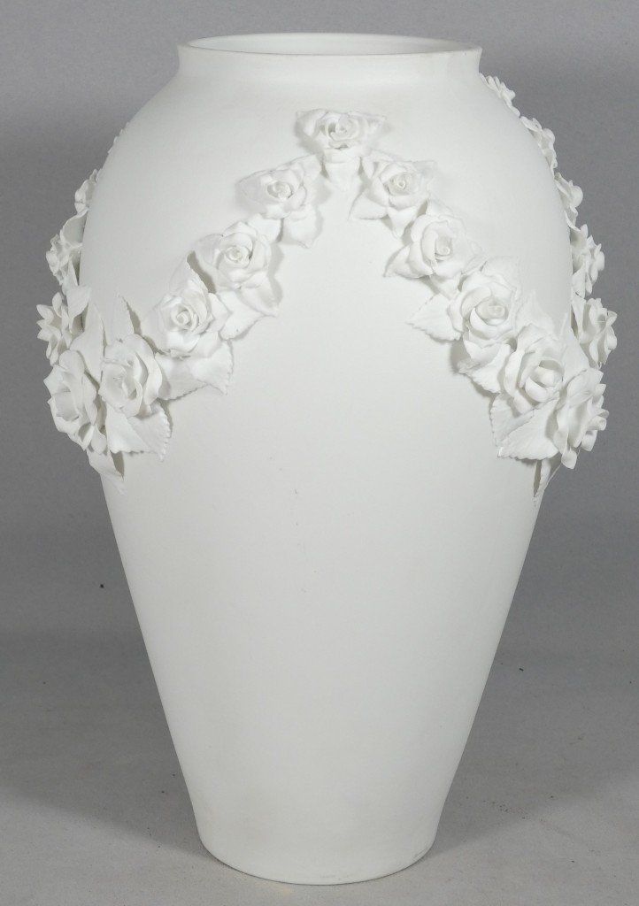Porcelain Bisque Rose Vase, Impérial Limoges-photo-2