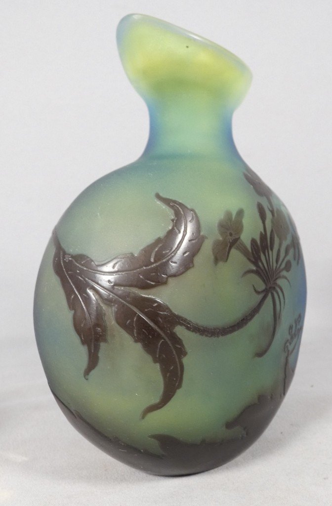 Émile Gallé – Vase gourde à décor floral, époque Art nouveau, vers 1900-photo-1