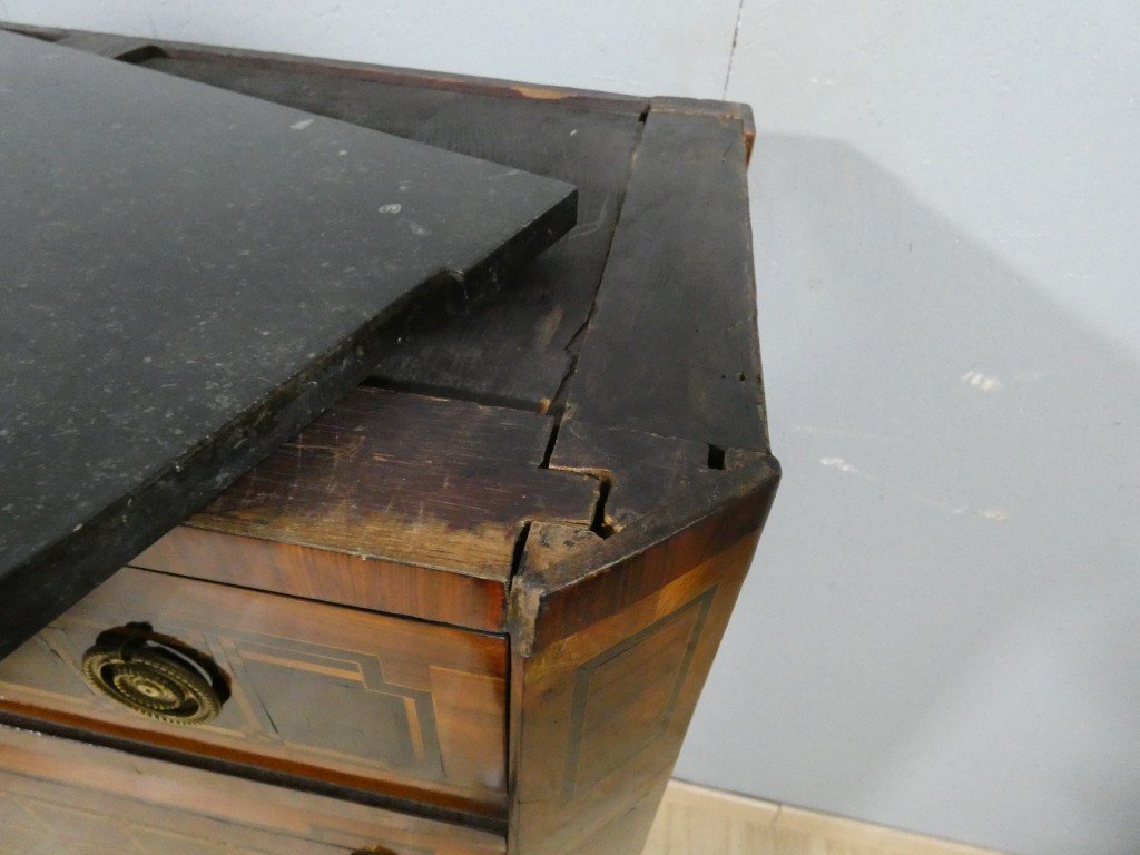 Rare Secretary Desk With A Retractable Curtain And Latticework Marquetry — Louis XVI Period, Late 18th Century-photo-7