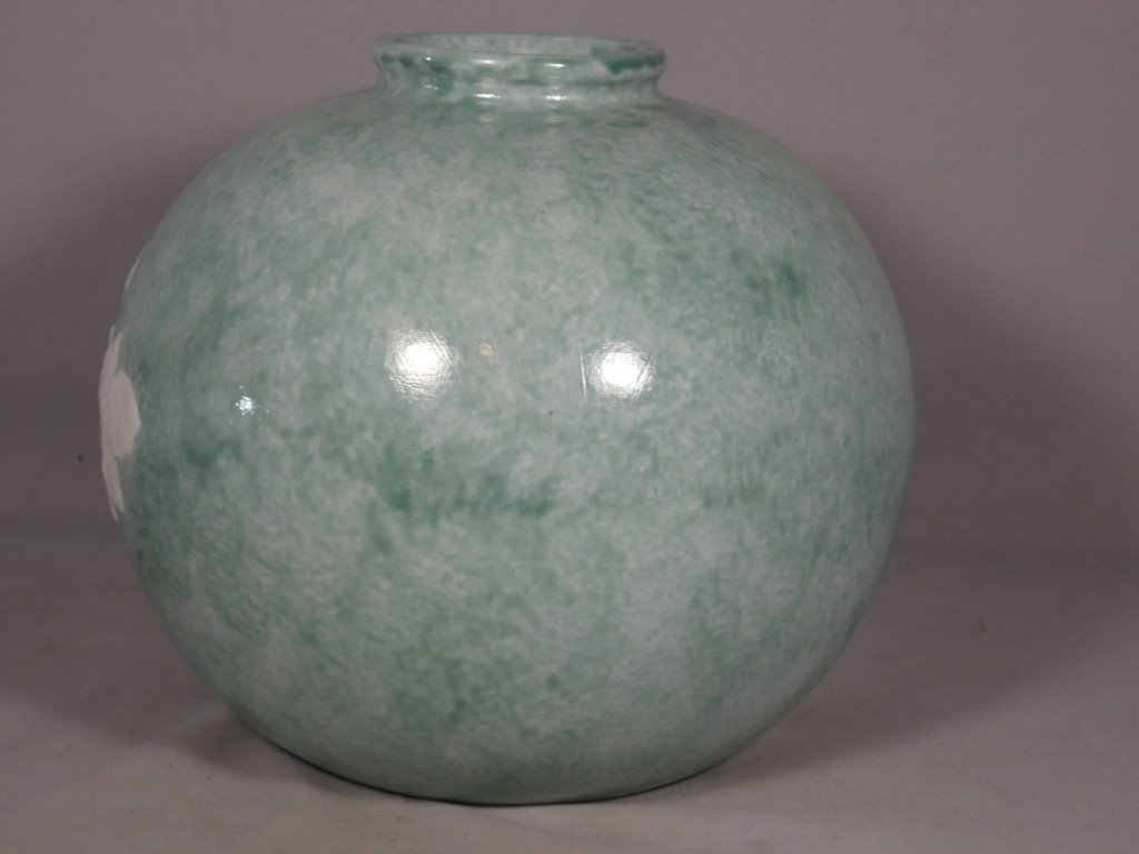 Art Nouveau, Rare Vase Pâte Sur Pâte Visage De Femme En Biscuit Sur Porcelaine, Limoges 1900-photo-7