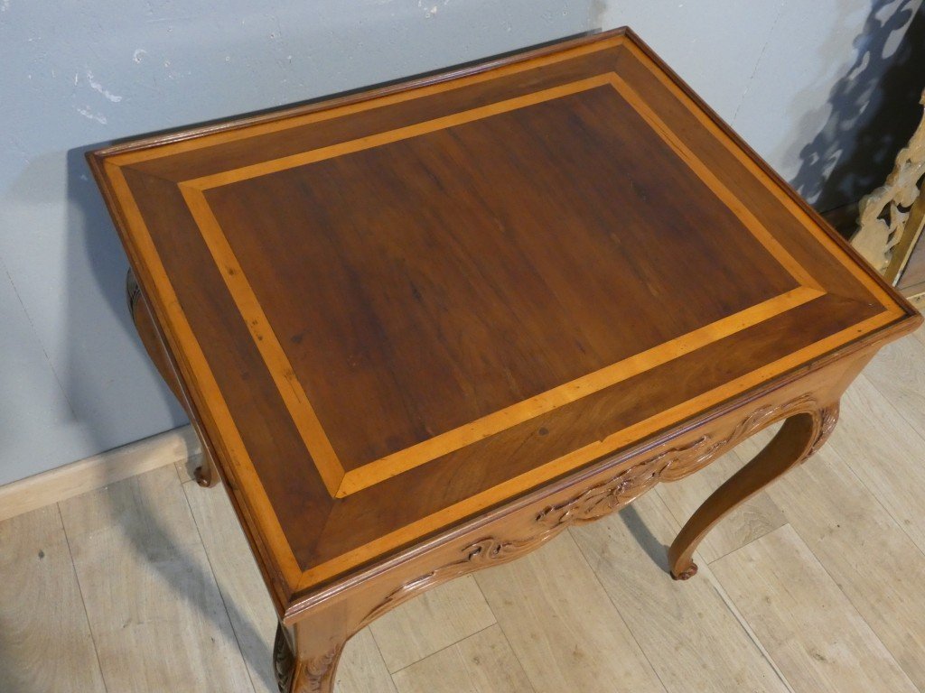 Louis XV-era Mahogany Backgammon Table – 18th Century -photo-3