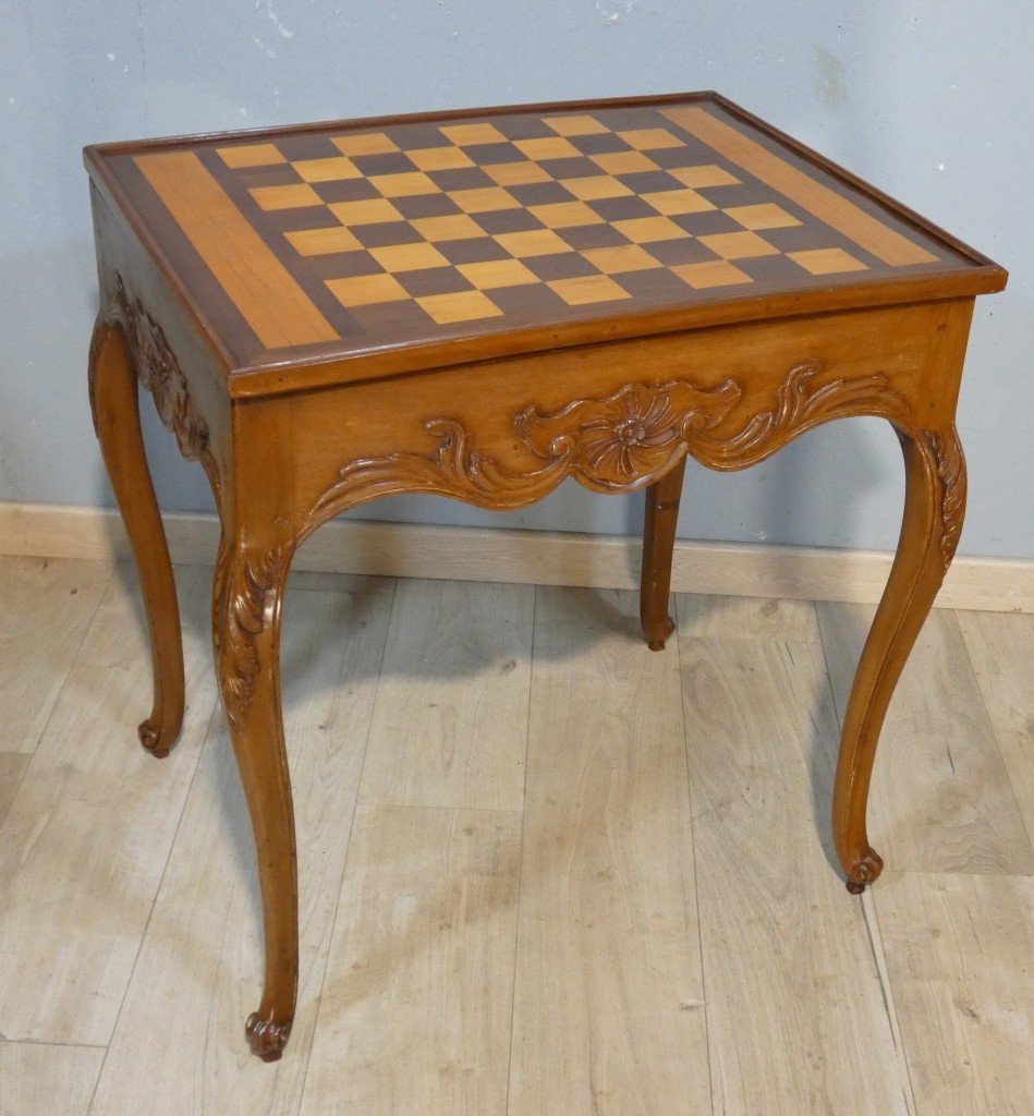 Louis XV-era Mahogany Backgammon Table – 18th Century -photo-7