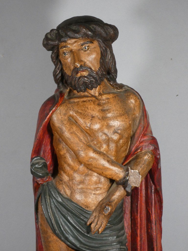 Christ aux outrages, dit Ecce Homo, en bois sculpté et polychromé – vers 1600-photo-2