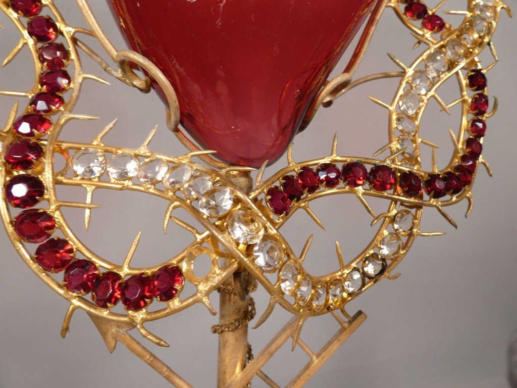 Important objet de dévotion au Sacré-Cœur et à la Passion du Christ – XIXᵉ siècle-photo-4