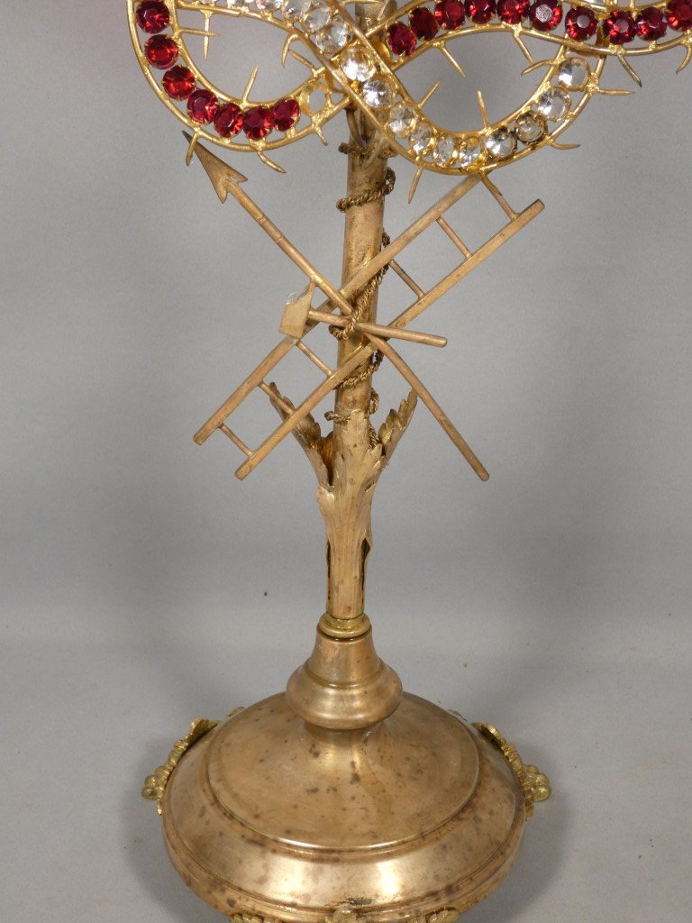 Important objet de dévotion au Sacré-Cœur et à la Passion du Christ – XIXᵉ siècle-photo-2