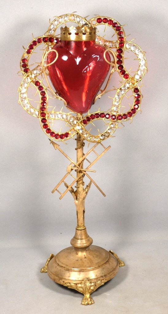 Important objet de dévotion au Sacré-Cœur et à la Passion du Christ – XIXᵉ siècle