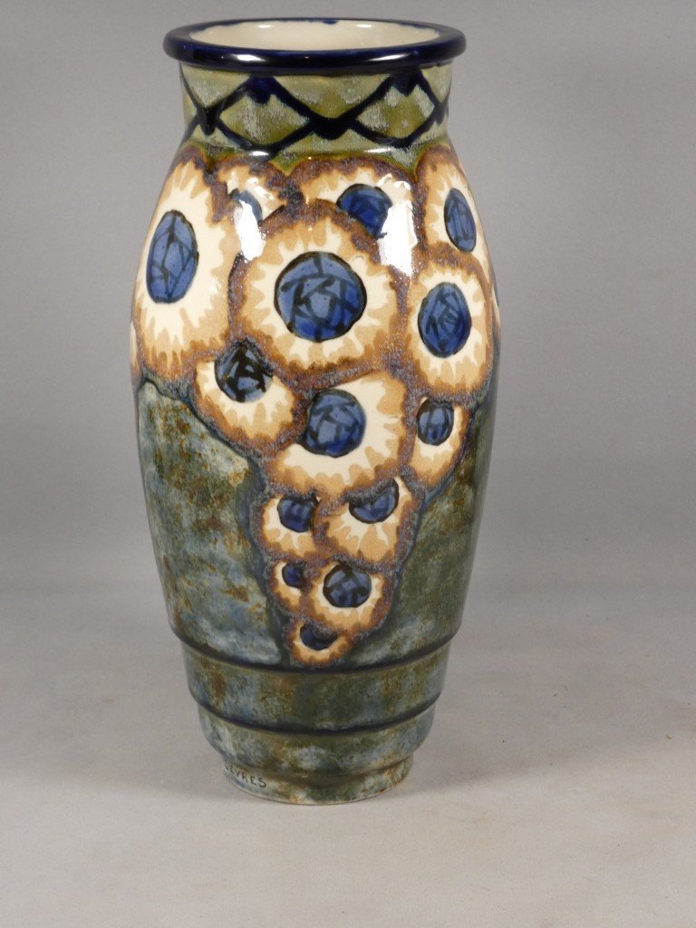 Vase Art déco en céramique émaillée, Sèvres, vers 1930-photo-3