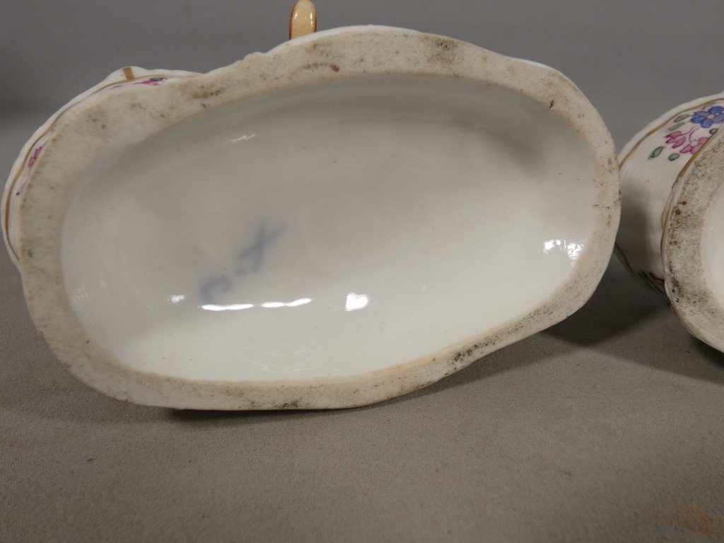Pair Of Porcelain Salt Cellars For A Man And A Woman—samson, In The Meissen Style—19th Century-photo-6