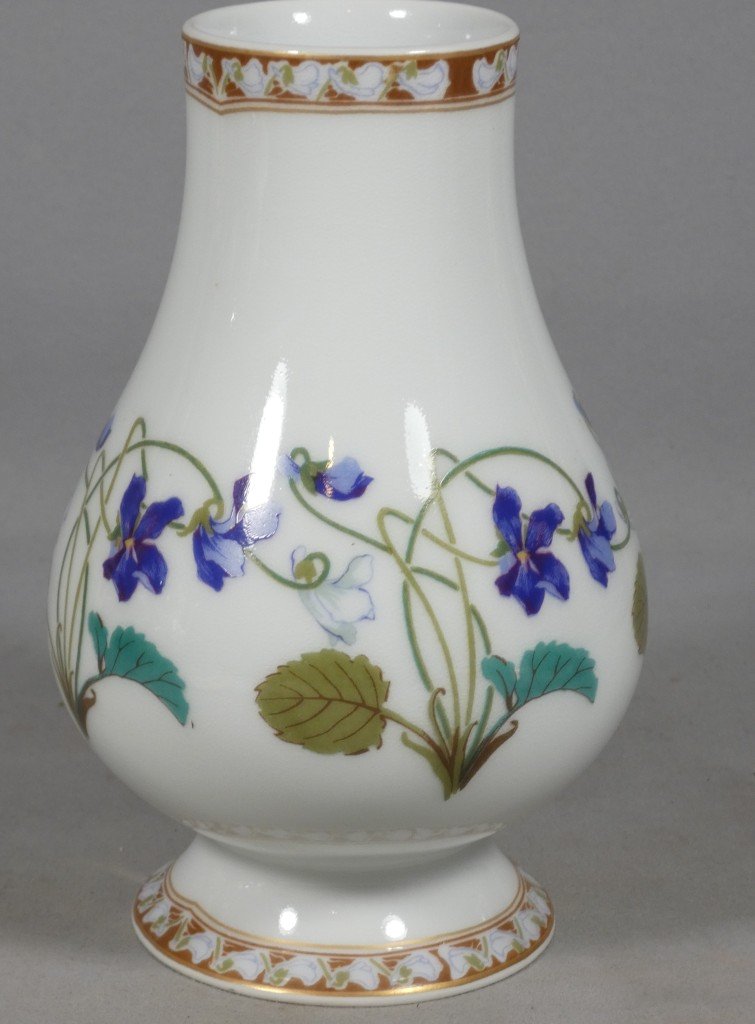 Haviland Princess Eugénie, Limoges Porcelain Vase In The Napoleon III Style