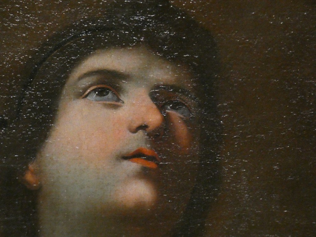 Saint Cecilia At The Organ: 18th-century Italian School, Oil On Canvas-photo-1