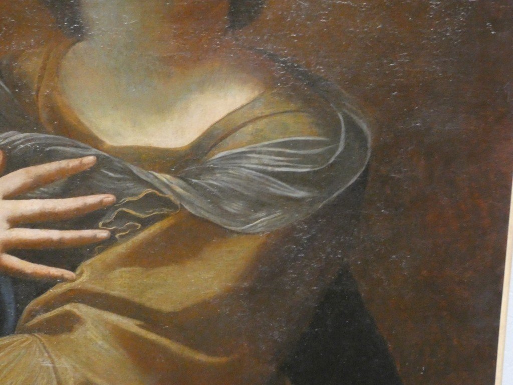 Saint Cecilia At The Organ: 18th-century Italian School, Oil On Canvas-photo-4