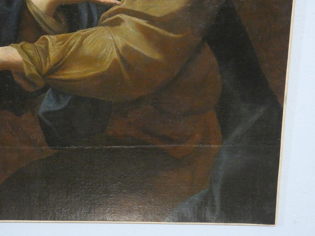 Saint Cecilia At The Organ: 18th-century Italian School, Oil On Canvas-photo-5
