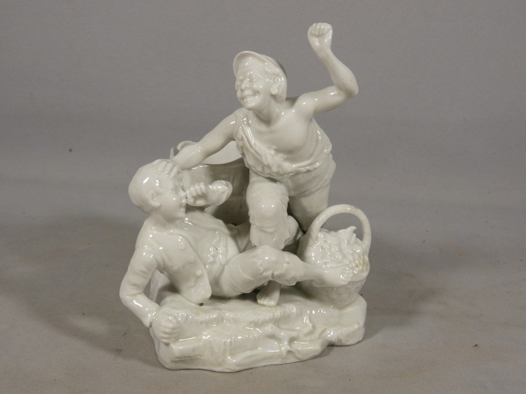 Schäfer & Vater – “la Bagarre” – Porcelain Figurine Set, Circa 1900-photo-2