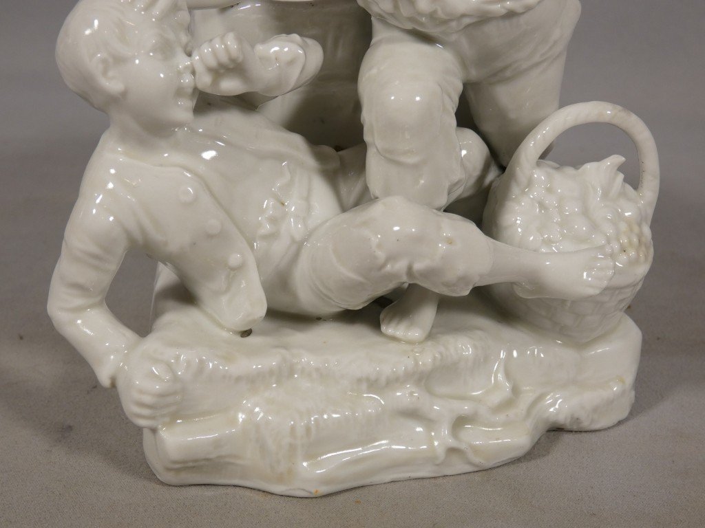 Schäfer & Vater – “la Bagarre” – Porcelain Figurine Set, Circa 1900-photo-4