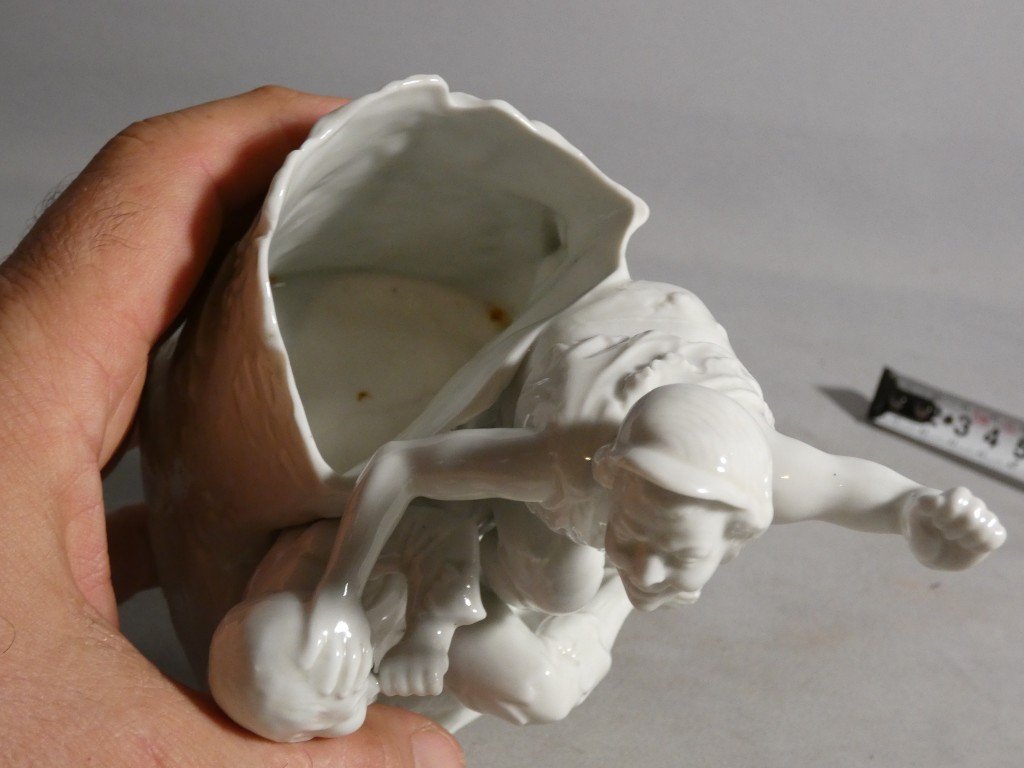 Schäfer & Vater – “la Bagarre” – Porcelain Figurine Set, Circa 1900-photo-6
