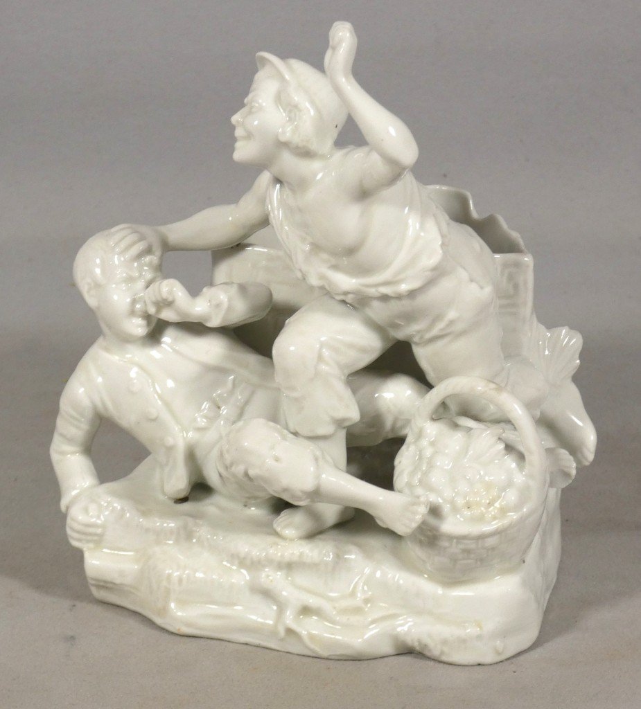 Schäfer & Vater – “la Bagarre” – Porcelain Figurine Set, Circa 1900