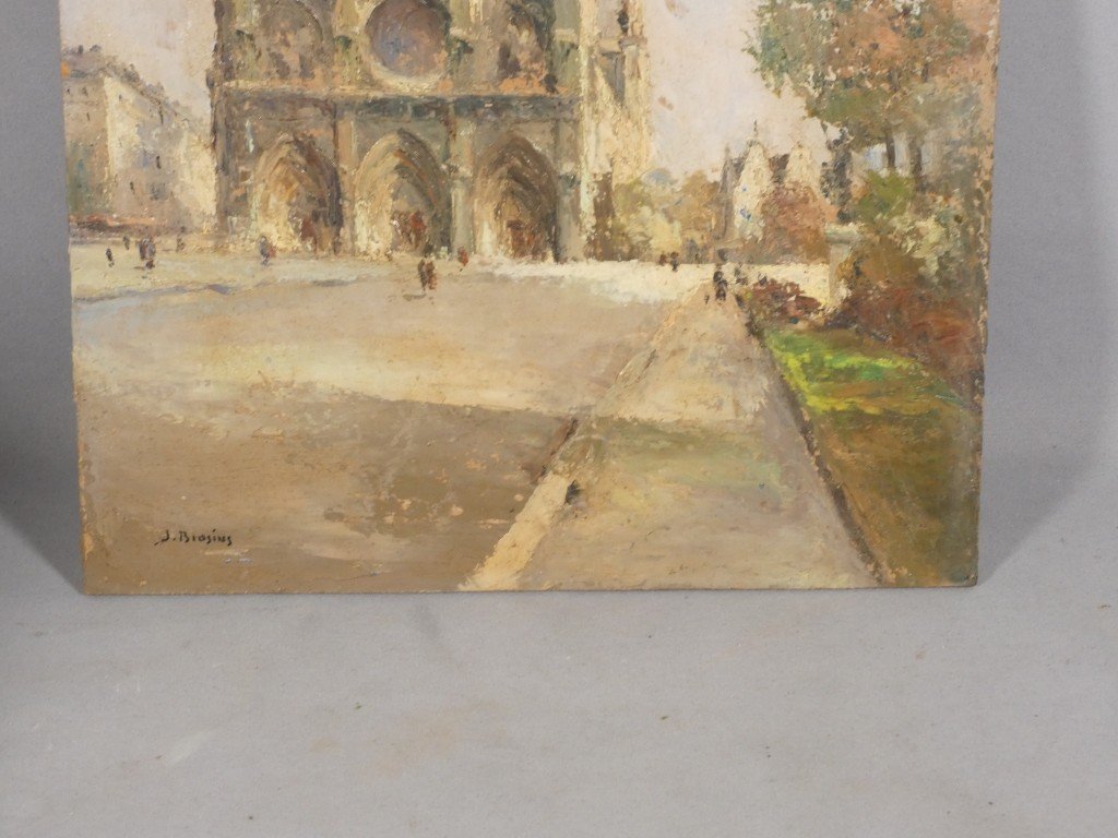 Julian Brosius (1917–2004) Notre-dame De Paris As Seen From The Forecourt-photo-3