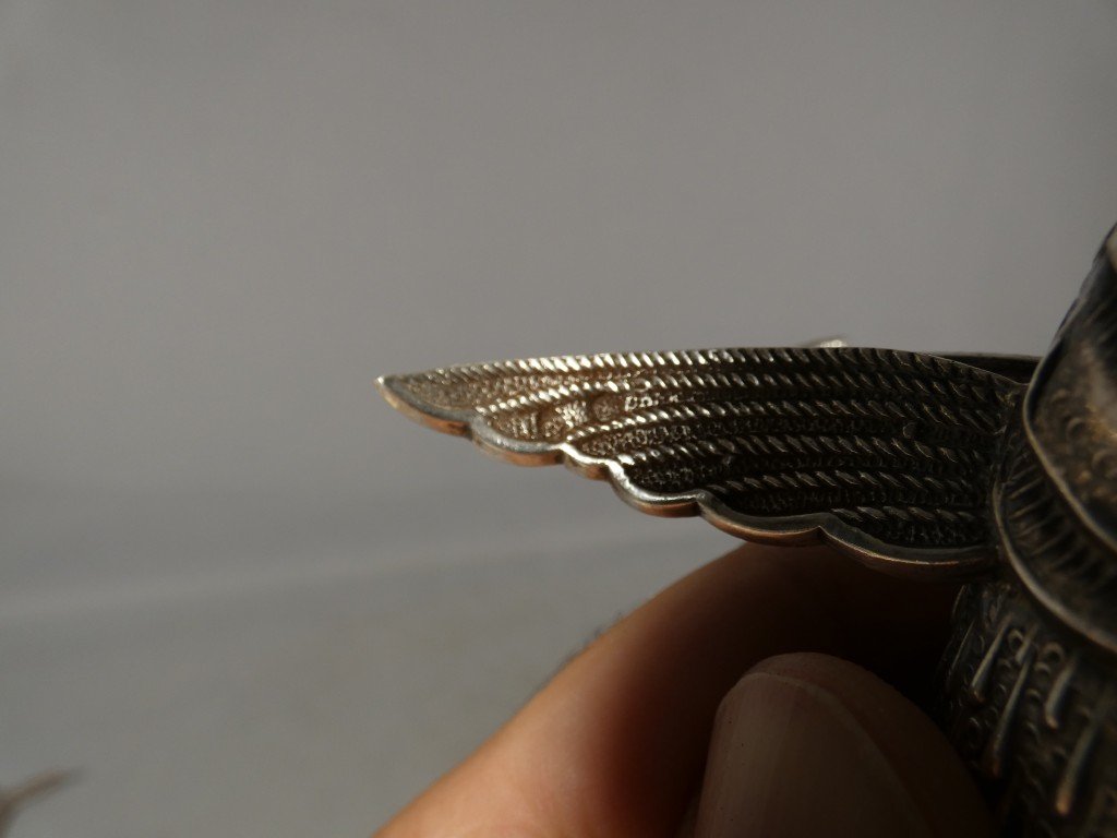Articulated Solid Silver Swordfish Figurine With Glass Eyes, Spain, Circa 1960-photo-6