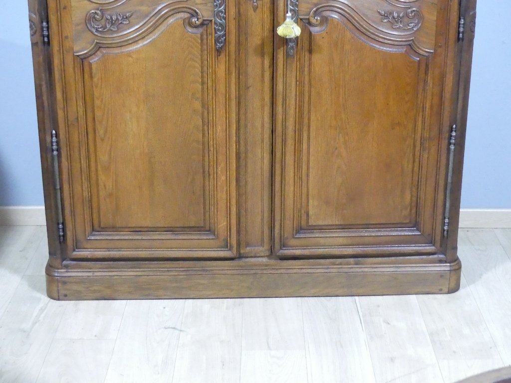 Bibliothèque Vitrine De Boiserie En Chêne Sculpté Régence époque XVIII ème Siècle-photo-4