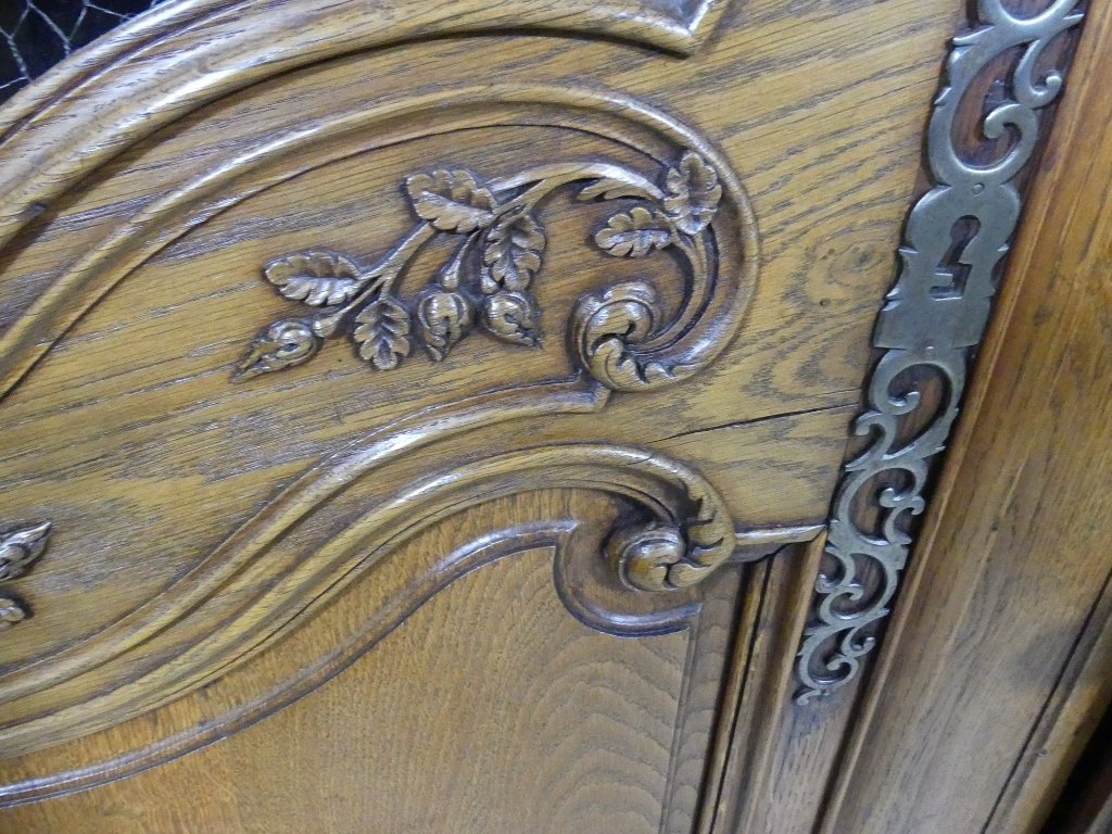 Bibliothèque Vitrine De Boiserie En Chêne Sculpté Régence époque XVIII ème Siècle-photo-7