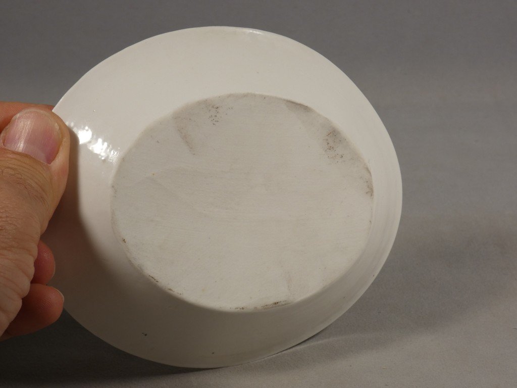 Tasse au cygne de style Empire en porcelaine blanche et dorée, époque XIX ème-photo-6
