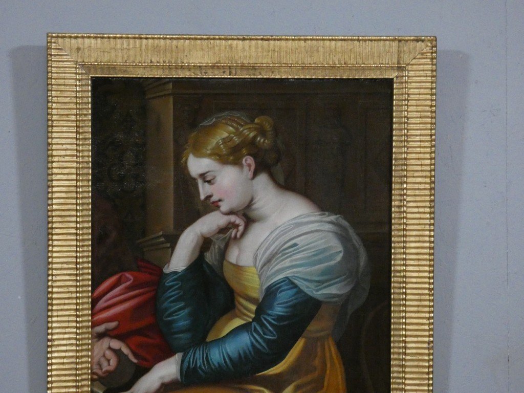 Hélène Fourment, An Allegory Of Melancholy, After The Studio Of Peter Paul Rubens – 18th Century -photo-2
