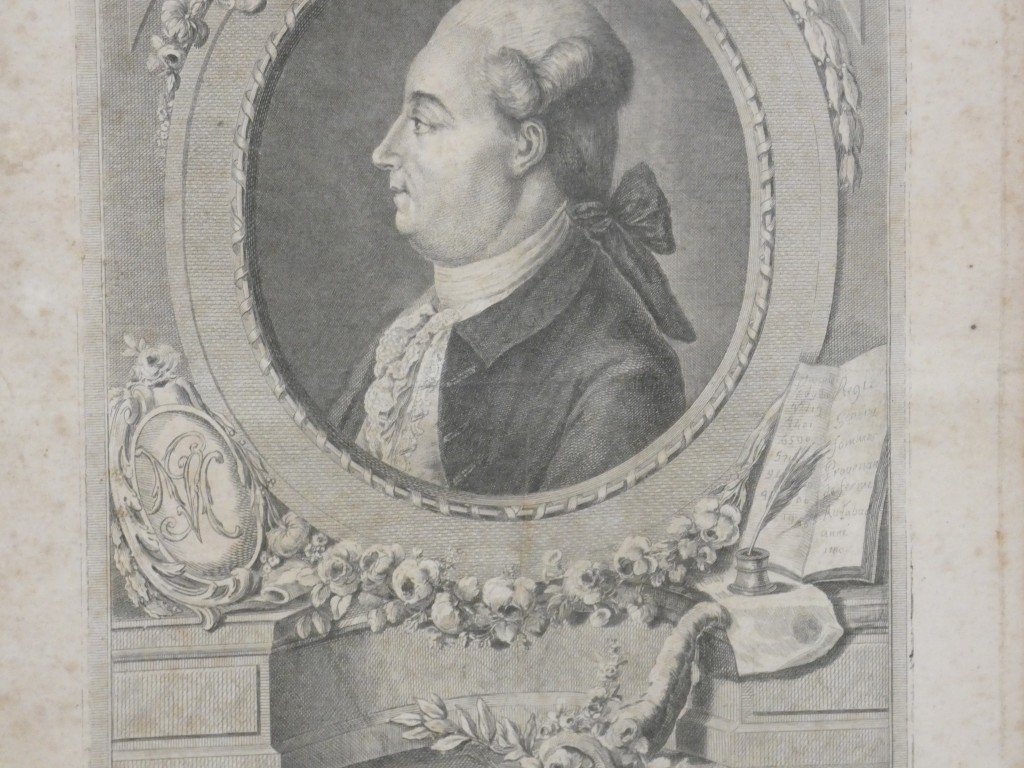 Portrait Of Jacques Necker, Engraving By Jean Dambrun After Duval And Queverdo, Circa 1780-photo-3