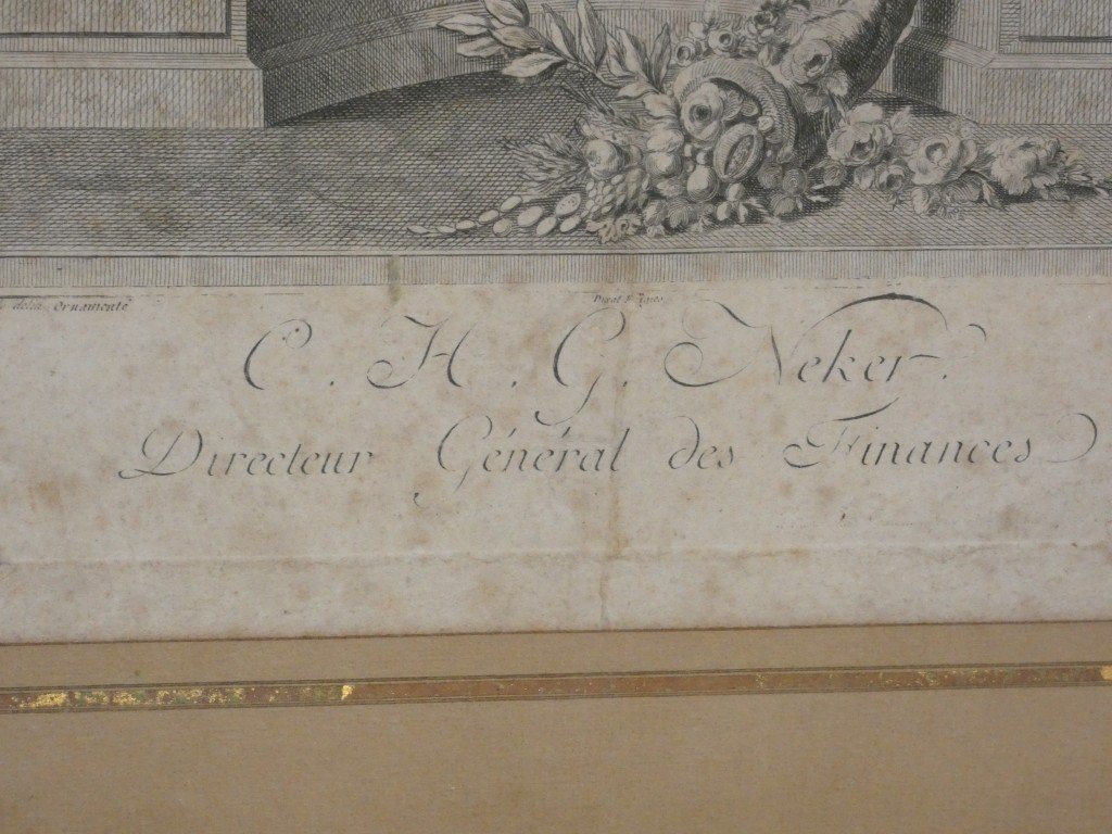 Portrait Of Jacques Necker, Engraving By Jean Dambrun After Duval And Queverdo, Circa 1780-photo-4