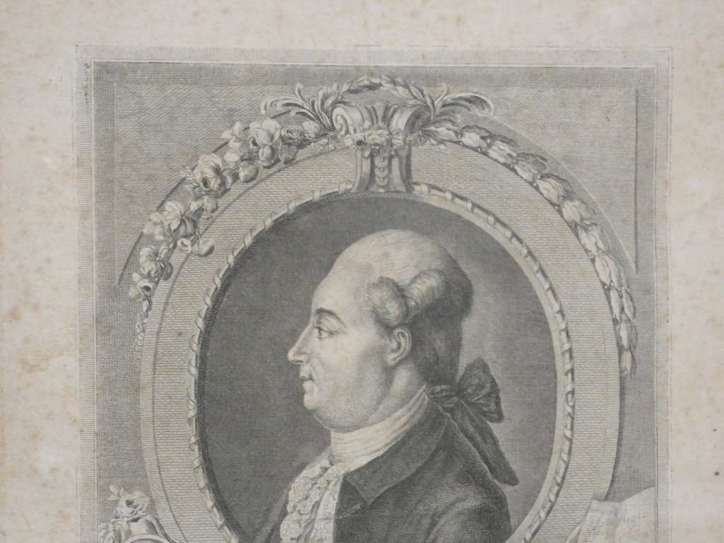 Portrait Of Jacques Necker, Engraving By Jean Dambrun After Duval And Queverdo, Circa 1780-photo-3