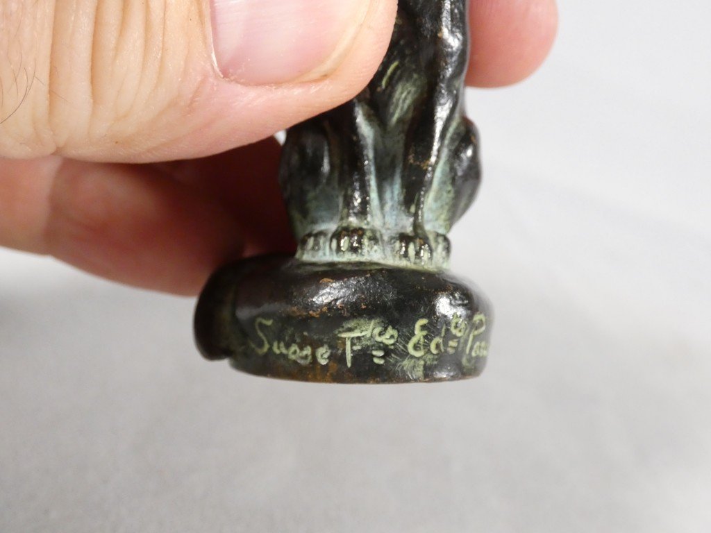 "the Cat" By Clovis Masson And Susse Frères, Patinated Animal Bronze Sculpture From The Late 19th Century -photo-5