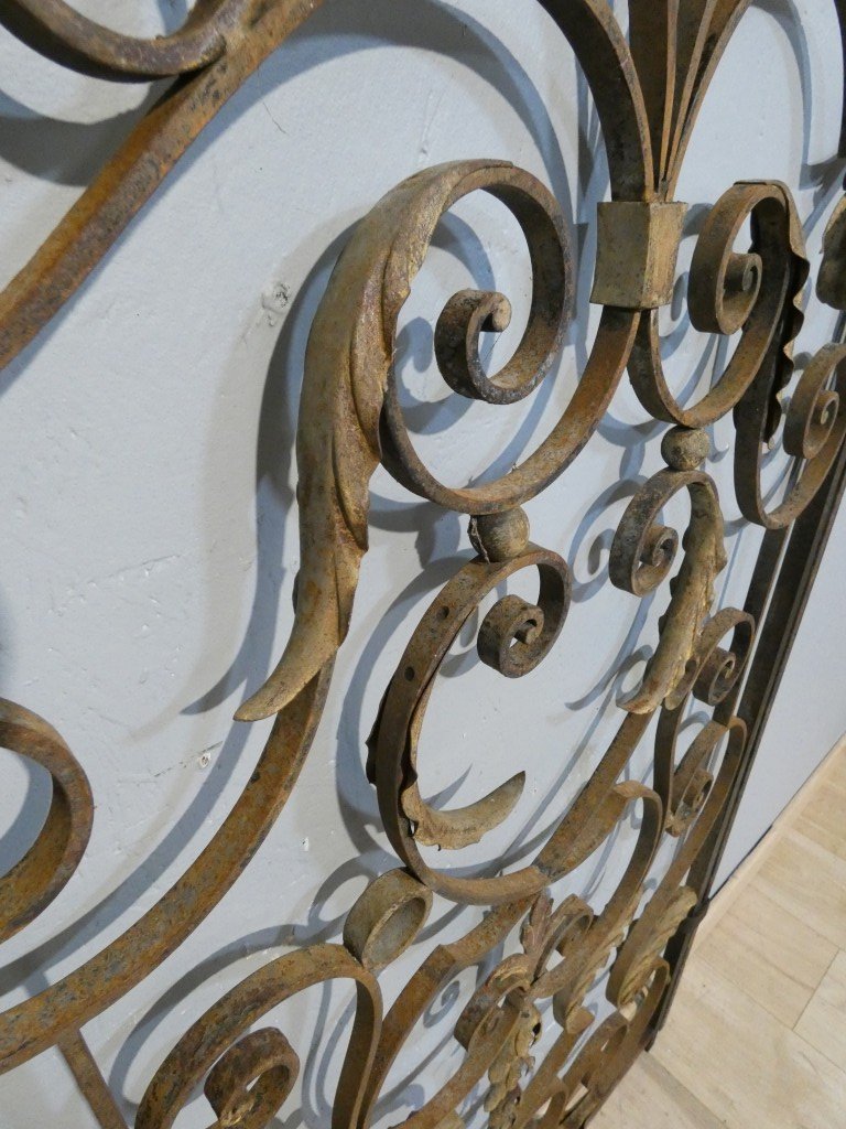 Large Wrought-iron Double-leaf Interior Gate, Circa 1940–1950-photo-4