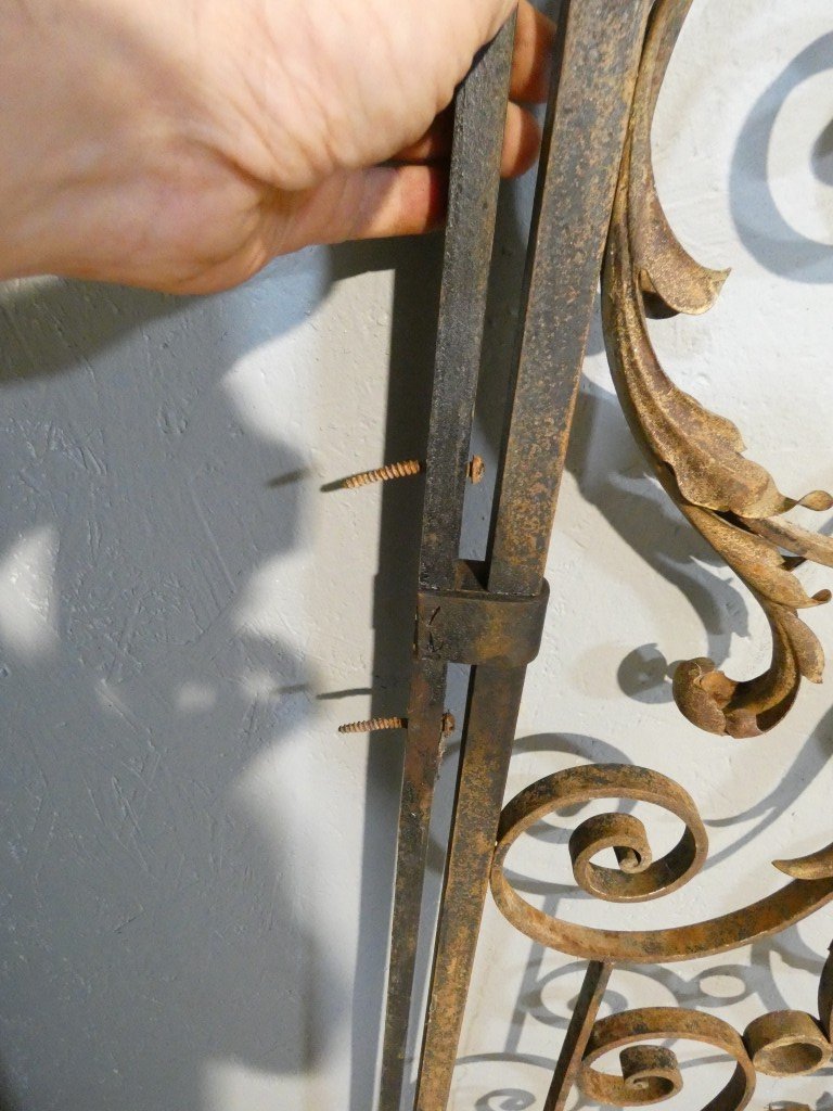 Large Wrought-iron Double-leaf Interior Gate, Circa 1940–1950-photo-2