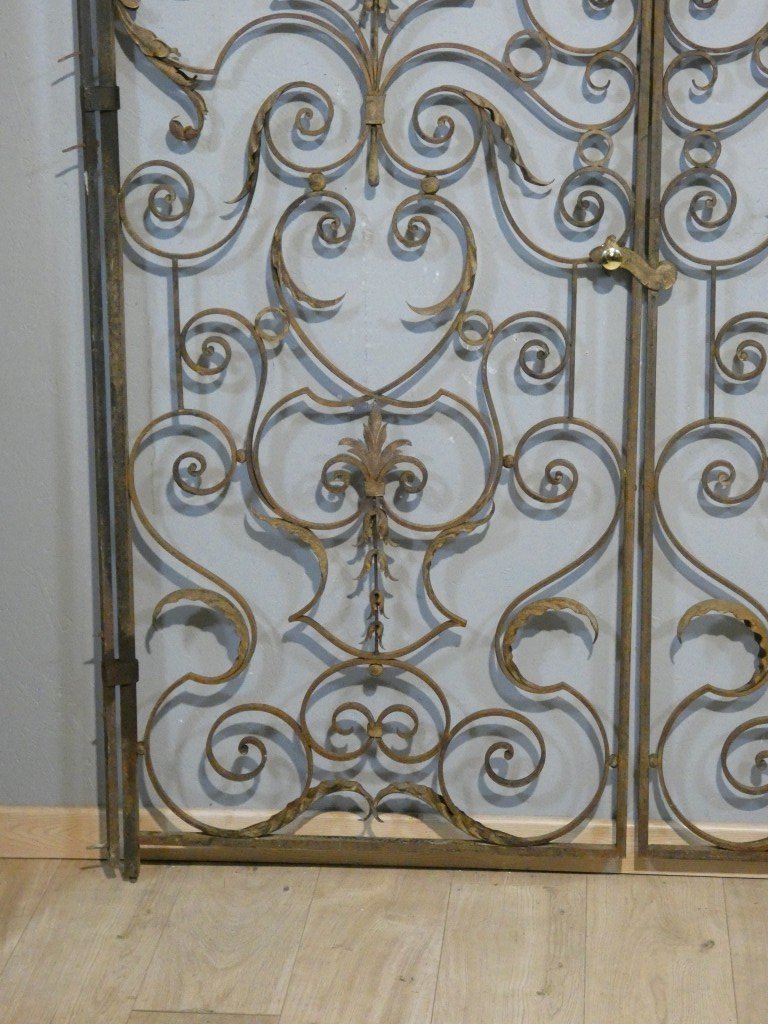 Large Wrought-iron Double-leaf Interior Gate, Circa 1940–1950-photo-5