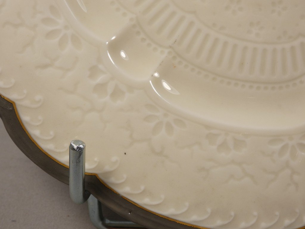 Haviland & Cie – Albert Dammouse – Assiette japonisante au héron en vol, Limoges vers 1885-photo-1
